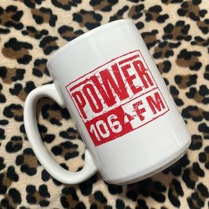 POWER 106 FM Radio Vintage Coffee Mug Cup 90s Los Angeles California Music Rap